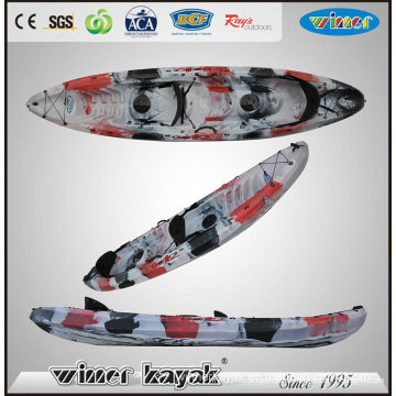 2 + 1 Assentos Pesca Familiar Kayak Oceano com Pás